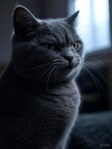 Gato mostrando signos de agresión por miedo